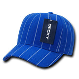 Wholesale Bulk Pin Stripe Baseball Hats Adjustable - Decky 208 - Royal