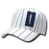 Wholesale Bulk Pin Stripe Baseball Hats Adjustable - Decky 208 - White