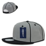 Decky 1078 Piped Crown Snapback Hat, 6 Panel Piped Snapback - CASE Pricing