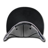 Wholesale Bulk Piped Crown Flat Bill Snapback Cap -Decky 1078 - Black
