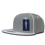 Decky 1078 Piped Crown Snapback Hat, 6 Panel Piped Snapback - CASE Pricing