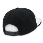 Decky 1046 - Polyester Brim Snapback Hat, 6 Panel Flat Bill Cap - CASE Pricing - Picture 6 of 8