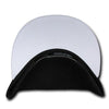 Wholesale Bulk Polyester Brim Snapback Flat Bill Hats - Decky 1046 - Black/White