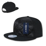 Wholesale Bulk Quilted Snapback Hat - Decky 357 - Black