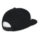 Decky 357 - Quilted Snapback Hat, 6 Panel Flat Bill Cap