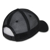 Wholesale Bulk Quilted Trucker Mesh Hat - Decky 1142 - Black