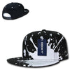 Wholesale Bulk Splat Flat Bill Snapback Hats - Decky 1125 - Black