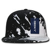 Wholesale Bulk Splat Flat Bill Snapback Hats - Decky 1125 - Black