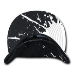 Decky 1125 Splat Snapback Hat, Paint Splatter Flat Bill Cap