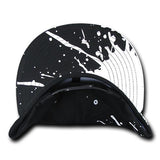 Wholesale Bulk Splat Flat Bill Snapback Hats - Decky 1125 - Black