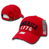 Wholesale Bulk USA America Baseball Caps - A01 - Red