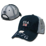 Wholesale Bulk USA America Baseball Caps - A01 - Navy1