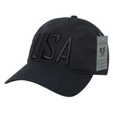 Wholesale Bulk USA America Ripstop Relaxed Hats - S731 - Black