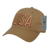 Wholesale Bulk USA America Ripstop Relaxed Hats - S731 - Coyote