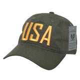 Wholesale Bulk USA America Ripstop Relaxed Hats - S731 - Olive Drab