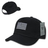 Wholesale Bulk USA American Flag Golf Hat - A09 - Black