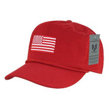 Wholesale Bulk USA American Flag Golf Hat - A09 - Red