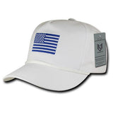 Wholesale Bulk USA American Flag Golf Hat - A09 - White