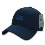 Wholesale Bulk USA American Rubber Flag Baseball Hat - A07 - Navy