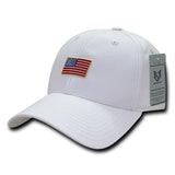 Wholesale Bulk USA American Rubber Flag Baseball Hat - A07 - White