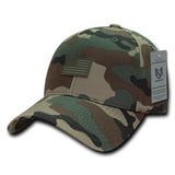 Wholesale Bulk USA American Rubber Flag Baseball Hat - A07 - Woodland