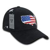 Wholesale Bulk USA Flag Map Hat, The Globe - A04 - Black