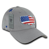 Wholesale Bulk USA Flag Map Hat, The Globe - A04 - Grey