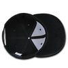 Wholesale Bulk Vinyl Brim Flat Bill Snapback Hats - Decky 1071 - Black/Black
