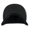 Wholesale Bulk Vinyl Brim Flat Bill Snapback Hats - Decky 1071 - Black/Black