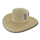 Wholesale Bulk Women's Paper Braid Straw Hat, Style B - L001