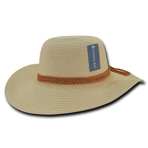 Women's Paper Braid Straw Hat, Style L - L003