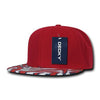 Wholesale Bulk Zebra/Tiger 2-Tone Snapback Flat Bill Hats - Decky 1062 - Royal