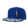 Wholesale Bulk Zebra/Tiger 2-Tone Snapback Flat Bill Hats - Decky 1062 - Royal