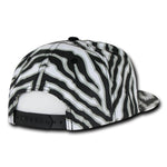 Zebra/Tiger Snapback Flat Bill Hats - Decky 1060 - Picture 5 of 13