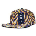 Zebra/Tiger Snapback Flat Bill Hats - Decky 1060 - Picture 11 of 13