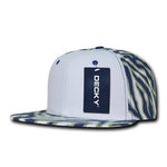 Zebra/Tiger White Front Flat Bill Snapback Hats - Decky 1061 - Picture 13 of 13